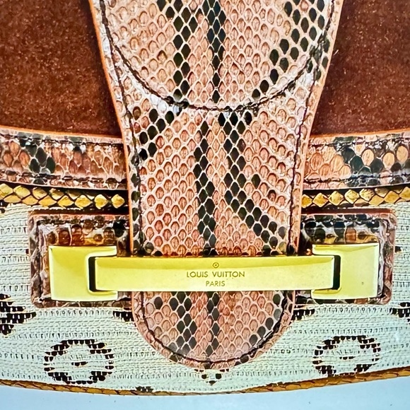 LOUIS VUITTON Python Suede Monogram Empire Levant Marron XBody LIMITED EDITION - Picture 7 of 11